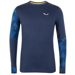 Термофутболка Salewa Cristallo L/S Mns чоловіча синя