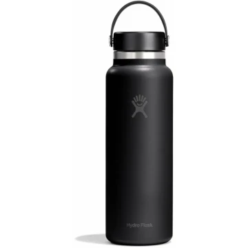 Термопляшка Hydro Flask 1.2 L Wide Flex Cap black чорна