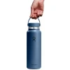 Термопляшка Hydro Flask 1.2 L Wide Flex Cap harbor blue темно-синя