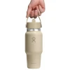 Термопляшка Hydro Flask 700 ml Wide Flex Straw Travel Bottle oat бежева