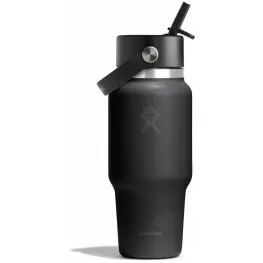 Термопляшка Hydro Flask 700 ml Wide Flex Straw Travel Bottle black чорна