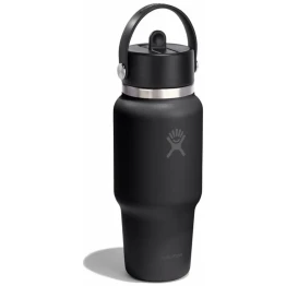 Термопляшка Hydro Flask 700 ml Wide Flex Straw Travel Bottle black чорна