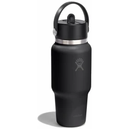Термопляшка Hydro Flask 700 ml Wide Flex Straw Travel Bottle black чорна