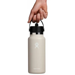 Термопляшка Hydro Flask 950 ml Wide Flex Straw Cap oat бежева