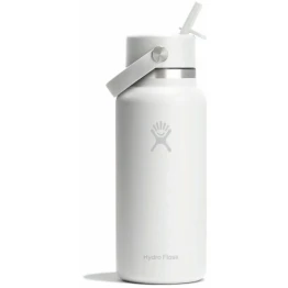 Термопляшка Hydro Flask 950 ml Wide Flex Straw Cap white біла