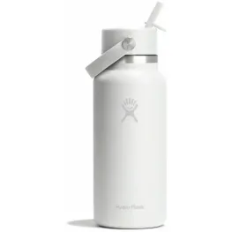 Термопляшка Hydro Flask 950 ml Wide Flex Straw Cap white біла