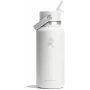 Термопляшка Hydro Flask 950 ml Wide Flex Straw Cap white біла
