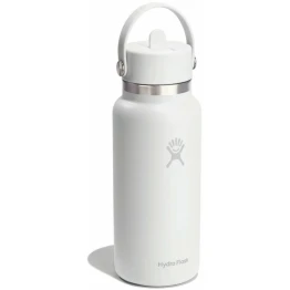 Термопляшка Hydro Flask 950 ml Wide Flex Straw Cap white біла
