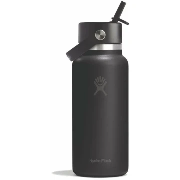 Термопляшка Hydro Flask 950 ml Wide Flex Straw Cap black чорна Термопляшка Hydro Flask 950 ml Wide Flex Straw Cap black чорна