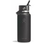 Термопляшка Hydro Flask 950 ml Wide Flex Straw Cap black чорна