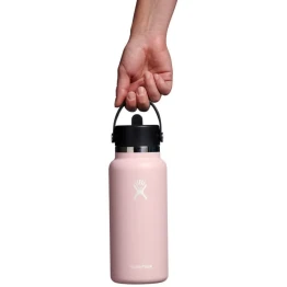 Термопляшка Hydro Flask 950 ml Wide Flex Straw Cap trillium рожева