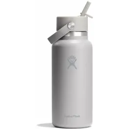 Термопляшка Hydro Flask 950 ml Wide Flex Straw Cap birch сіра