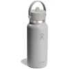 Термопляшка Hydro Flask 950 ml Wide Flex Straw Cap birch сіра