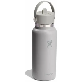 Термопляшка Hydro Flask 950 ml Wide Flex Straw Cap birch сіра