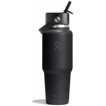 Термопляшка Hydro Flask 950 ml Wide Flex Straw Travel Bottle black чорна