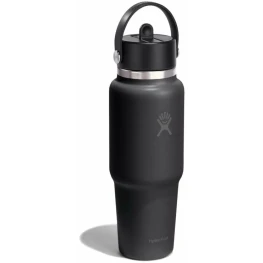 Термопляшка Hydro Flask 950 ml Wide Flex Straw Travel Bottle black чорна