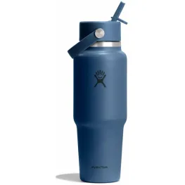 Термопляшка Hydro Flask 950 ml Wide Flex Straw Travel Bottle harbor blue темно-синя