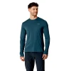 Футболка Rab Force LS Tee чоловіча Tempest Blue синя 