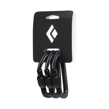 Карабін Black Diamond HotForge Screwgate 3 Pack Black чорний