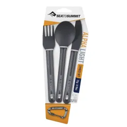 Набір столових приборів Sea to Summit Alpha Light Cutlery Set Grey сірий