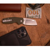 Ніж складаний SOG Stout FLK OD Green/Stonewash оливковий