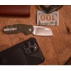 Ніж складаний SOG Stout FLK OD Green/Stonewash оливковий