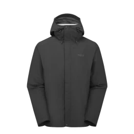 Куртка Rab Downpour Jacket чоловіча Black чорна