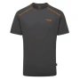 Футболка Rab Force Tee Graphene чорна/оранжева чоловіча
