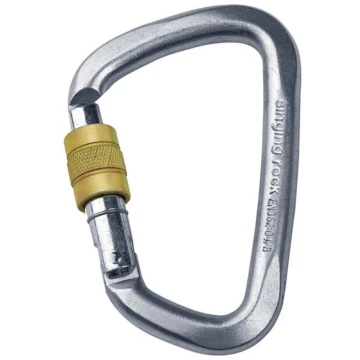 Карабін Singing Rock D Steel Lock Screw Gate 50kN сталевий