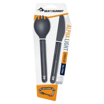 Набір столових приборів Sea to Summit Alpha Light Cutlery Set 2pc Grey сірий