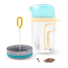 Прес для кави Biolite CoffeePress Silver/Orange блакитний/жовтий
