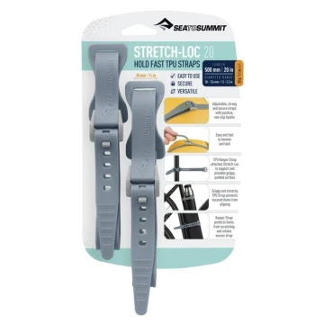 Набір стяжок Sea to Summit Stretch-Loc 20 20mm x 500mm 2 Pack Dusk сірий