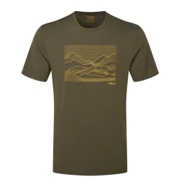 Футболка Rab Mantle Outline Tee Army хакі чоловіча