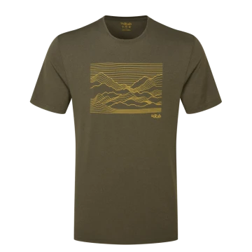 Футболка Rab Mantle Outline Tee Army хакі чоловіча 