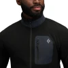 Флісова кофта Black Diamond M RiftFZ Fleece Jacket чоловіча Black/Black чорна
