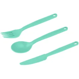 Набір столового приладдя Sea to Summit Camp Cutlery Set 3P Cabbage аквамарин