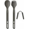 Набір столових приборів ложка та виделка Sea to Summit Frontier UL Cutlery Set сірий