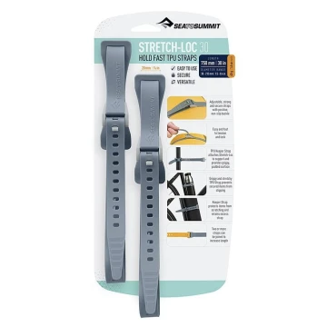 Набір стяжок Sea to Summit Stretch-Loc 30 20mm x 750mm 2 Pack Dusk сірий