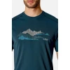 Футболка Rab Force Graphic Tee чоловіча Tempest Blue синя