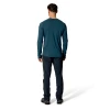 Футболка Rab Force LS Tee чоловіча Tempest Blue синя 
