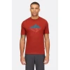 Футболка чоловіча Rab Crimp Reflection Tee Tuscan Red червона