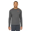 Футболка Rab Force LS Tee Graphene чорна/оранжева чоловіча
