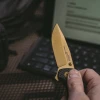 Ніж складаний SOG Terminus XR LTE Carbon/Gold чорний/золотий