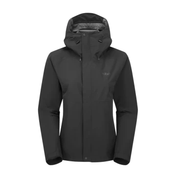 Куртка Rab Downpour Jacket Wmns жіноча Black чорна