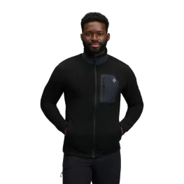 Флісова кофта Black Diamond M RiftFZ Fleece Jacket чоловіча Black/Black чорна