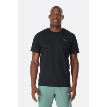 Футболка Rab Stance Mountain Peak Tee чоловіча Beluga чорна