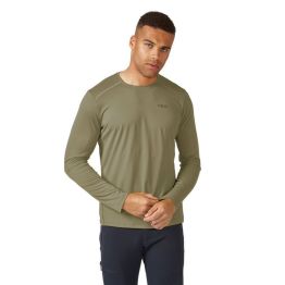 Футболка Rab Force LS Tee Light Khaki хакі чоловіча