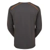 Футболка Rab Force LS Tee Graphene чорна/оранжева чоловіча