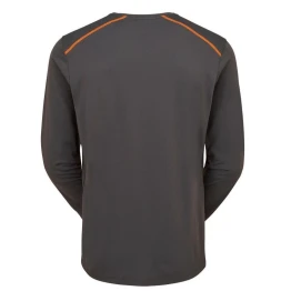 Футболка Rab Force LS Tee Graphene чорна/оранжева чоловіча