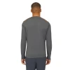 Футболка Rab Force LS Tee Graphene чорна/оранжева чоловіча